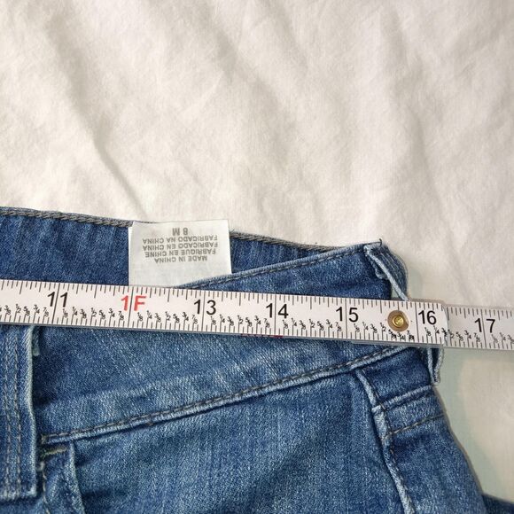 Levis 526 Jeans Womens 8 Medium Blue Slender Boot Bootcut Stretch Denim Classic - Picture 11 of 16